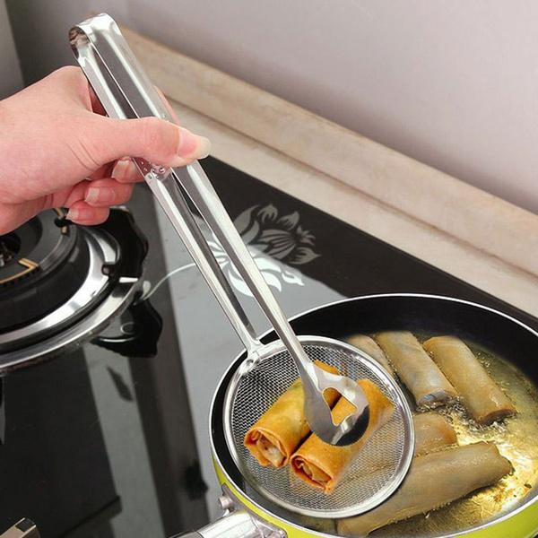 2412 2In1 Stainless Steel Filter Spoon with Clip Food Kitchen Oil-Frying Multi-Functional - SkyShopy 2412 2In1 Stainless Steel Filter Spoon with Clip Food Kitchen Oil-Frying Multi-Functional - SkyShopy